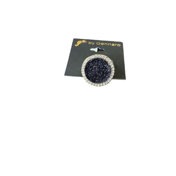 g by Gennaro Black Circle Shimmer Ring - Picture 1 of 7